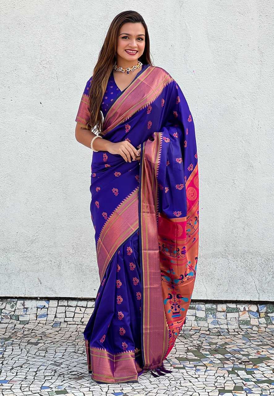 YNF SOFT SILK RIN116 PAITHANI SAREES SILK SAEES WHOLESALE PAITHANI SILK SOFT SILK SAREE FOR WEDDING SAREES MANUFACTURER - Deevit International