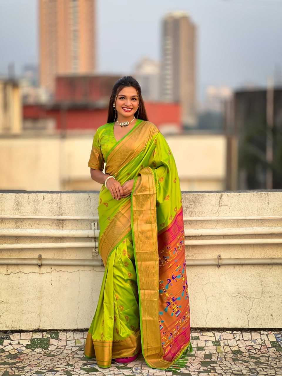 YNF SOFT SILK RIN116 PAITHANI SAREES SILK SAEES WHOLESALE PAITHANI SILK SOFT SILK SAREE FOR WEDDING SAREES MANUFACTURER - Deevit International