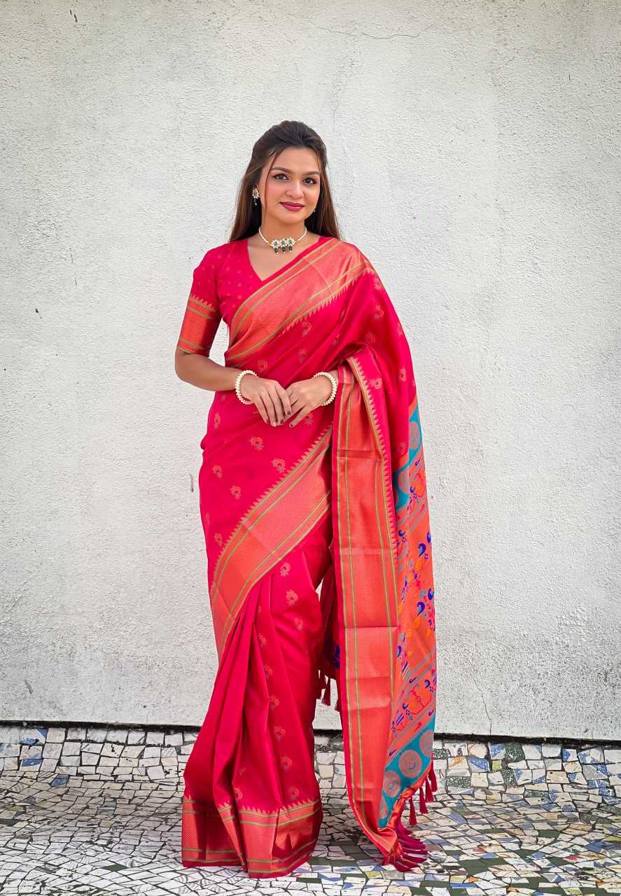 YNF SOFT SILK RIN116 PAITHANI SAREES SILK SAEES WHOLESALE PAITHANI SILK SOFT SILK SAREE FOR WEDDING SAREES MANUFACTURER - Deevit International