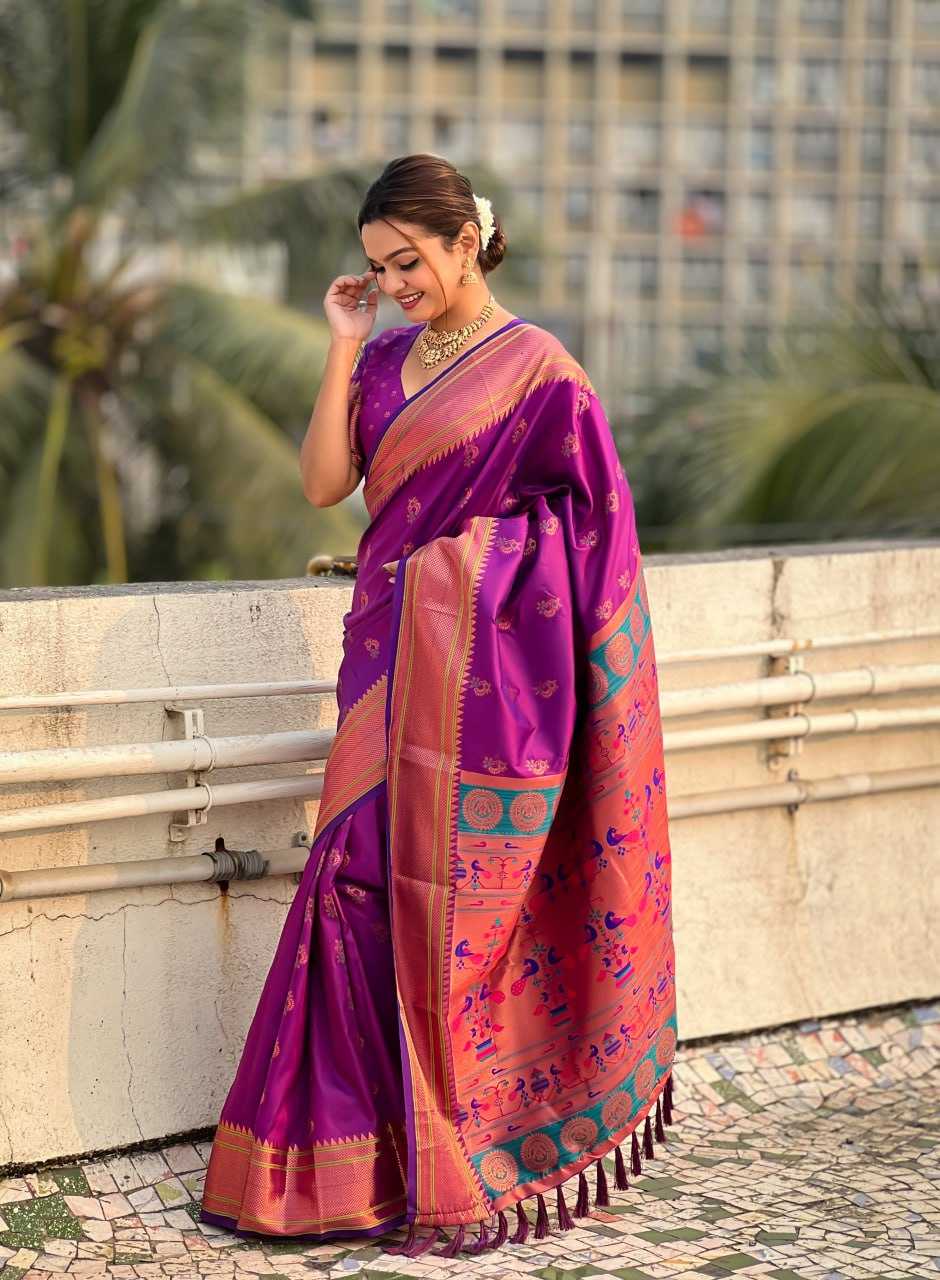 YNF SOFT SILK RIN116 PAITHANI SAREES SILK SAEES WHOLESALE PAITHANI SILK SOFT SILK SAREE FOR WEDDING SAREES MANUFACTURER - Deevit International