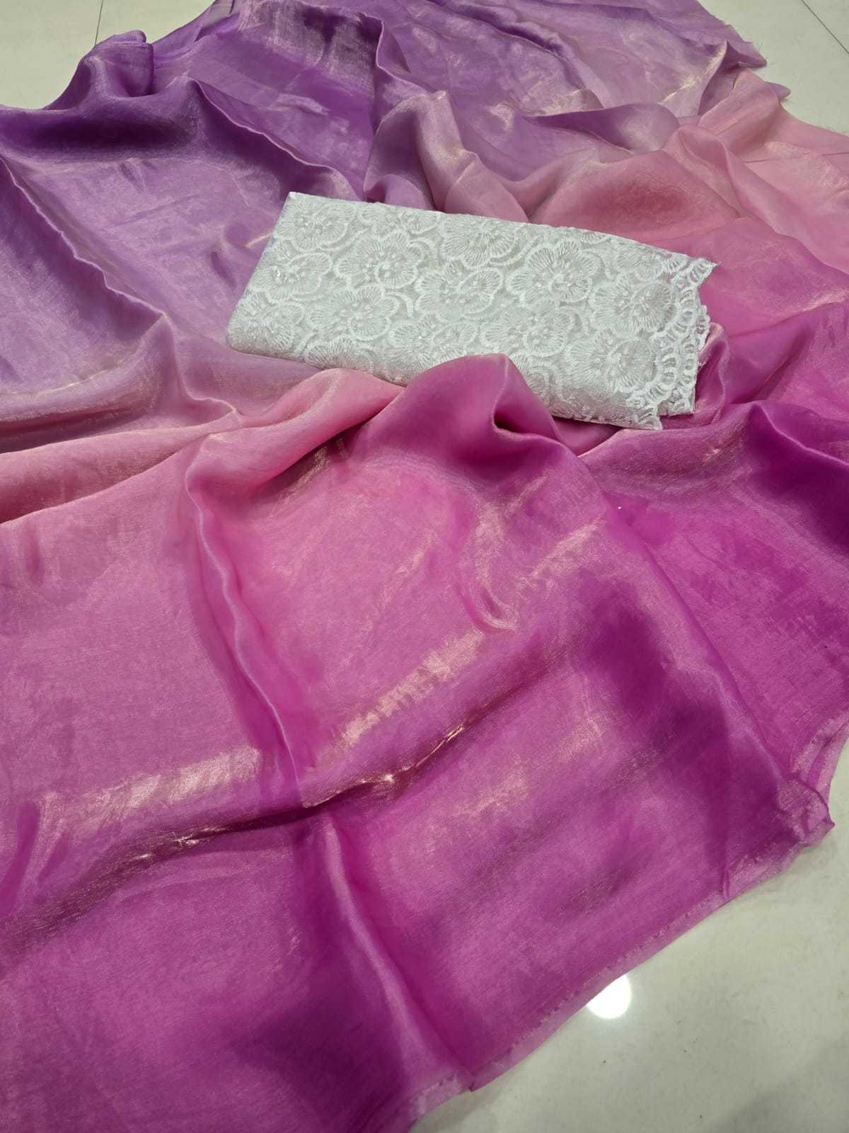 YNF TISSUE SILK KESH195 KRF41 SAREES WHOLESALE PARTY WEAR SILK PLAIN SAREES MANUFACTURER - Deevit International