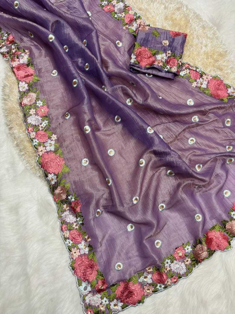 YNF TISSUE SILK KESH222 RUN139 SILK SAREES WHOLESALE DESIGNER SILK EMBROIDERED SOFT SILK SAREE SAREES MANUFACTURER - Deevit International