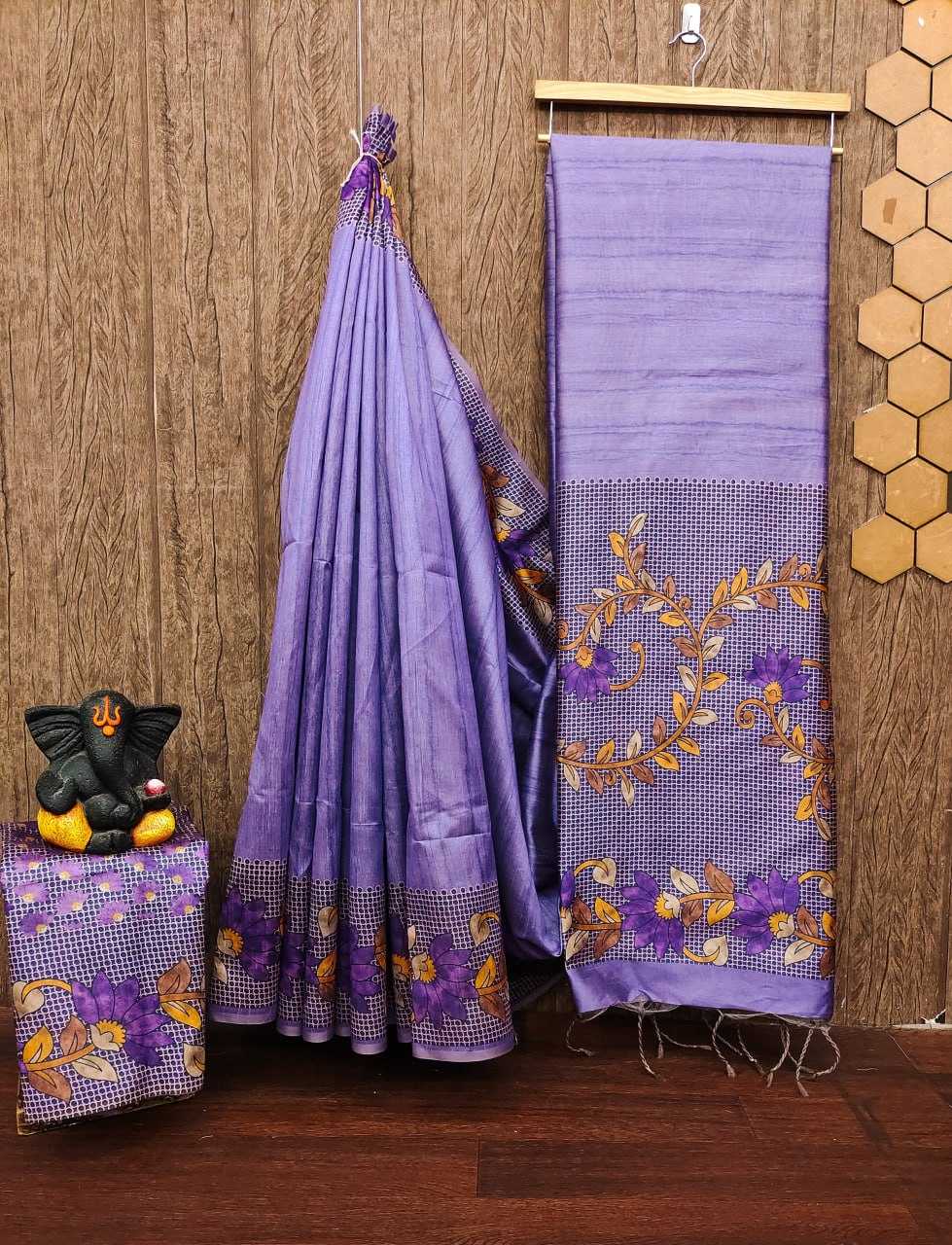 YNF TUSSAR SILK KESH165 RBN31 SAREES WHOLESALE TRADITIONAL EMBROIDERED TUSSAR SILK SAREES MANUFACTURER - Deevit International