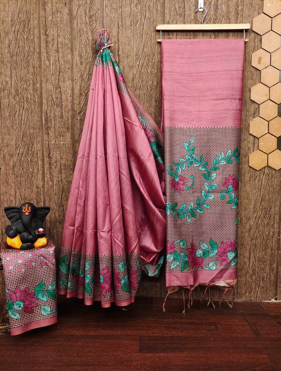 YNF TUSSAR SILK KESH165 RBN31 SAREES WHOLESALE TRADITIONAL EMBROIDERED TUSSAR SILK SAREES MANUFACTURER - Deevit International