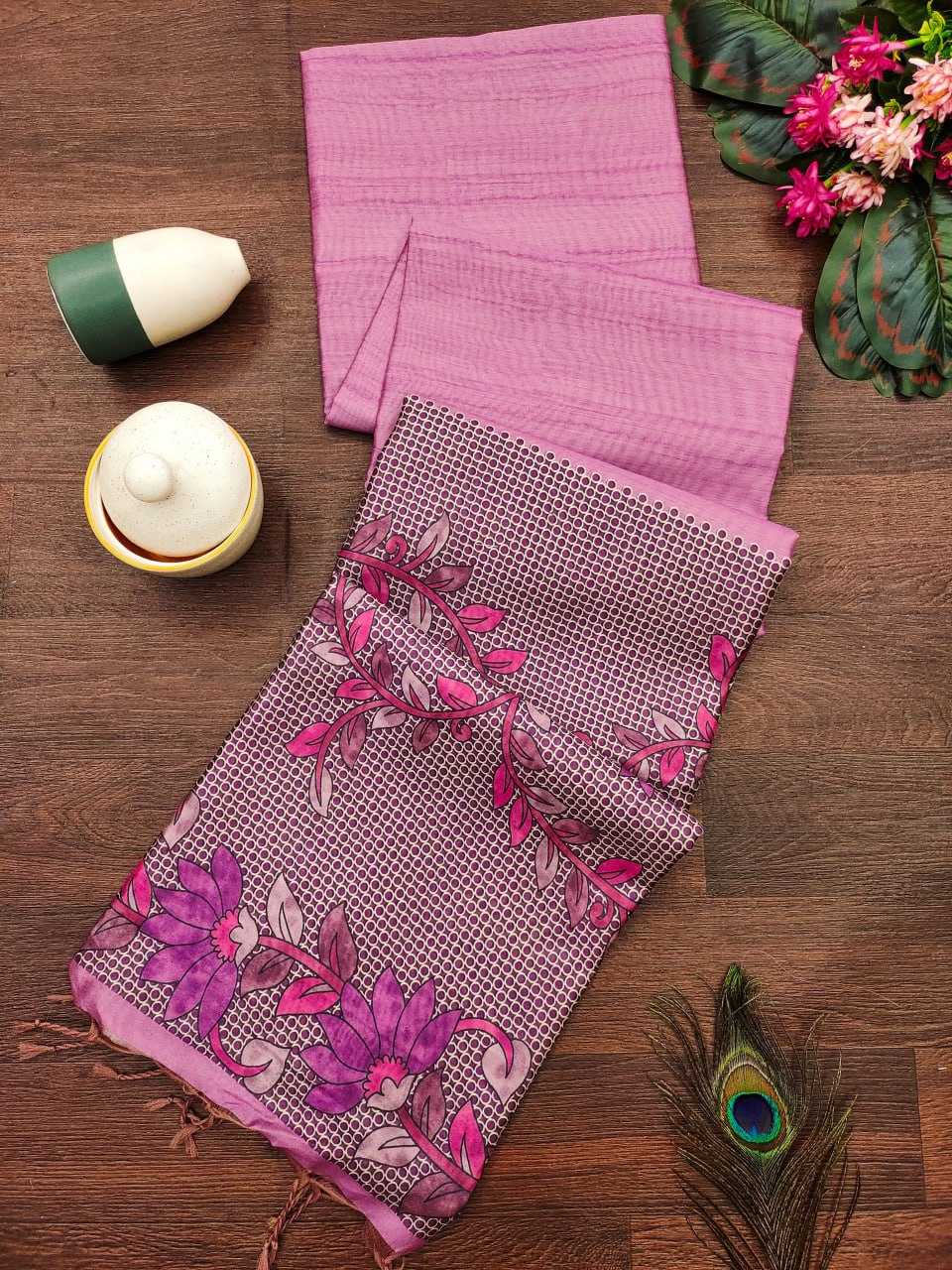 YNF TUSSAR SILK KESH165 RBN31 SAREES WHOLESALE TRADITIONAL EMBROIDERED TUSSAR SILK SAREES MANUFACTURER - Deevit International