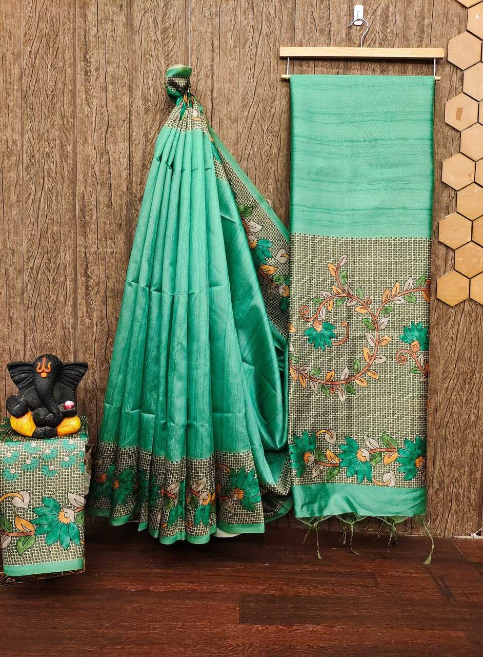 YNF TUSSAR SILK KESH165 RBN31 SAREES WHOLESALE TRADITIONAL EMBROIDERED TUSSAR SILK SAREES MANUFACTURER - Deevit International