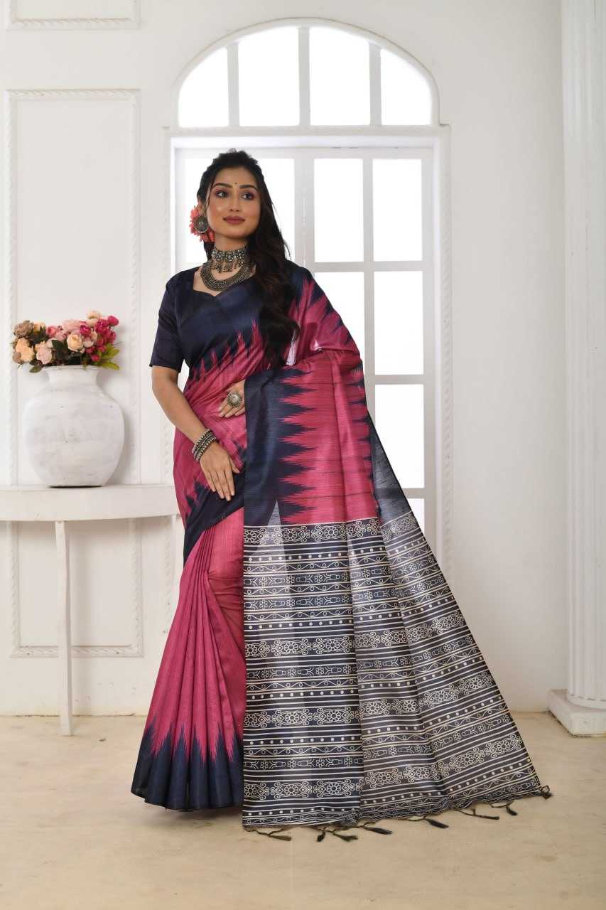 YNF TUSSAR SILK KESH165 RBN33 SAREES WHOLESALE TRADITIONAL EMBROIDERED TUSSAR SILK SAREES MANUFACTURER - Deevit International