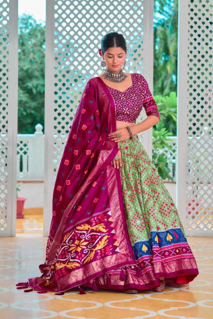 YNF TUSSAR SILK KESH187 Amisha LEHENGAS WHOLESALE SILK TRADITIONAL PRINTED LEHENGA WITH DUPTTA WEDDING LEHENGAS MANUFACTURER - Deevit International