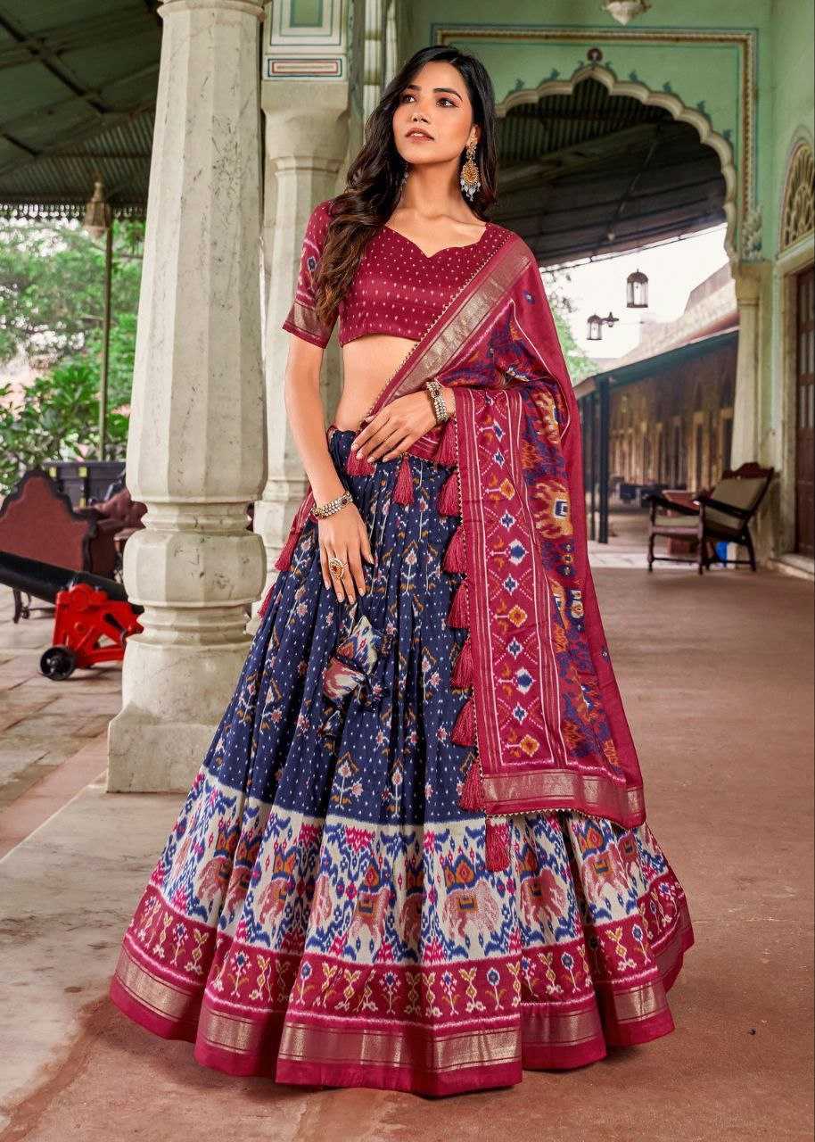 YNF TUSSAR SILK KESH187 SITARA LEHENGAS WHOLESALE WEDDING SILK LEHENGAS WITH DUPATTA AND BLOUSE MANUFACTURER - Deevit International