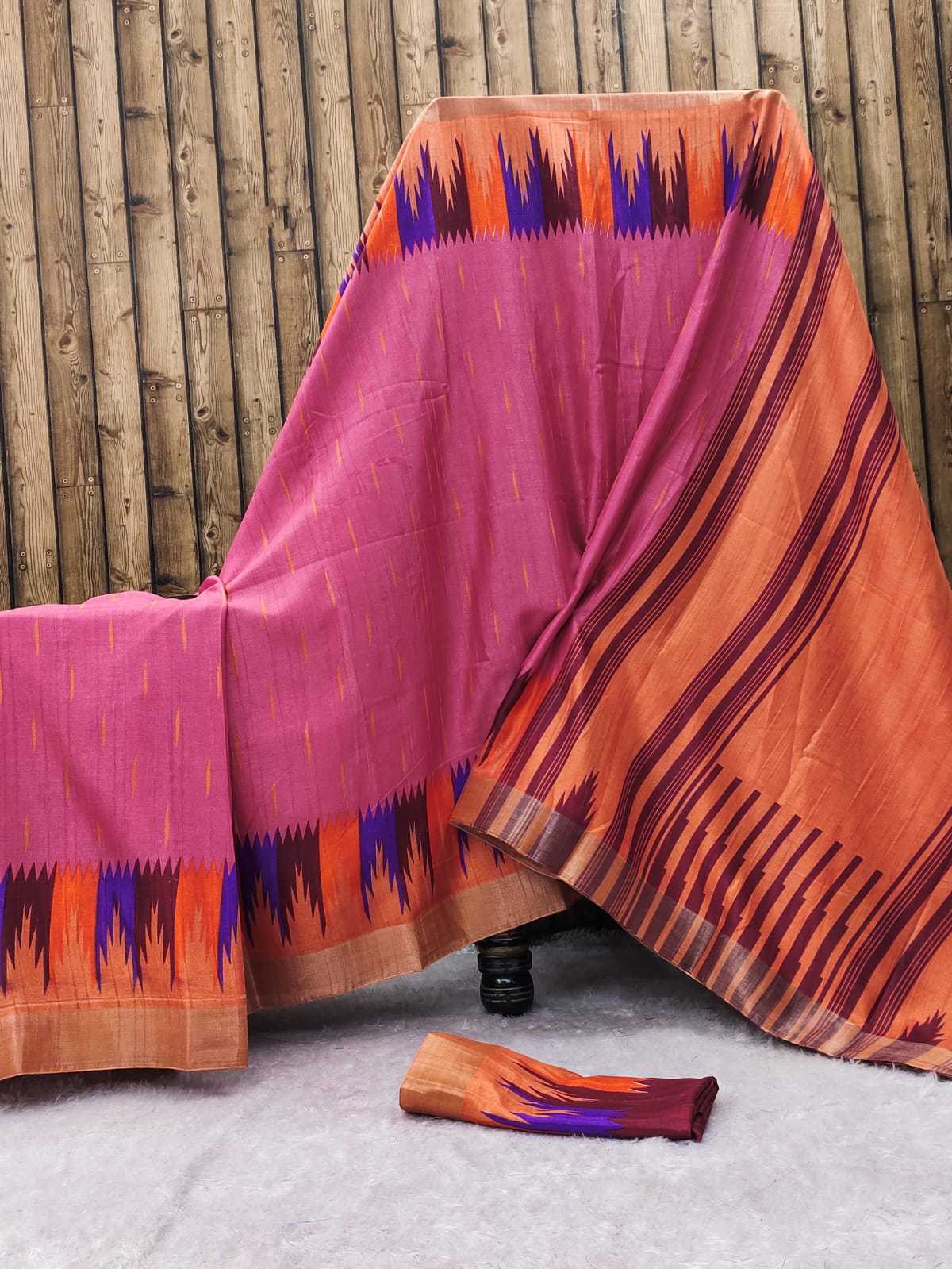 YNF TUSSAR SILK RIN149 MKD164 SILK SAREES WHOLESALE TUSSAR SILK ZARI BORDER SILK HANDLOOM SAREES MANUFACTURER - Deevit International