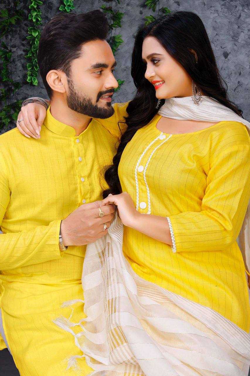 YNF COTTON RIN191 WTX08 COUPLE WEAR WHOLESALE COUPLE MATCHING ETHNIC OUTFITS MANUFACTURER - Deevit International