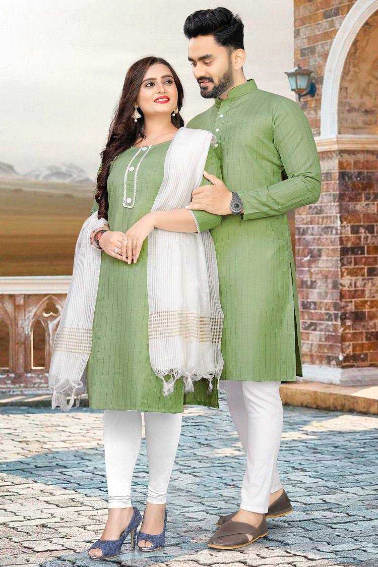 YNF COTTON RIN191 WTX08 COUPLE WEAR WHOLESALE COUPLE MATCHING ETHNIC OUTFITS MANUFACTURER - Deevit International