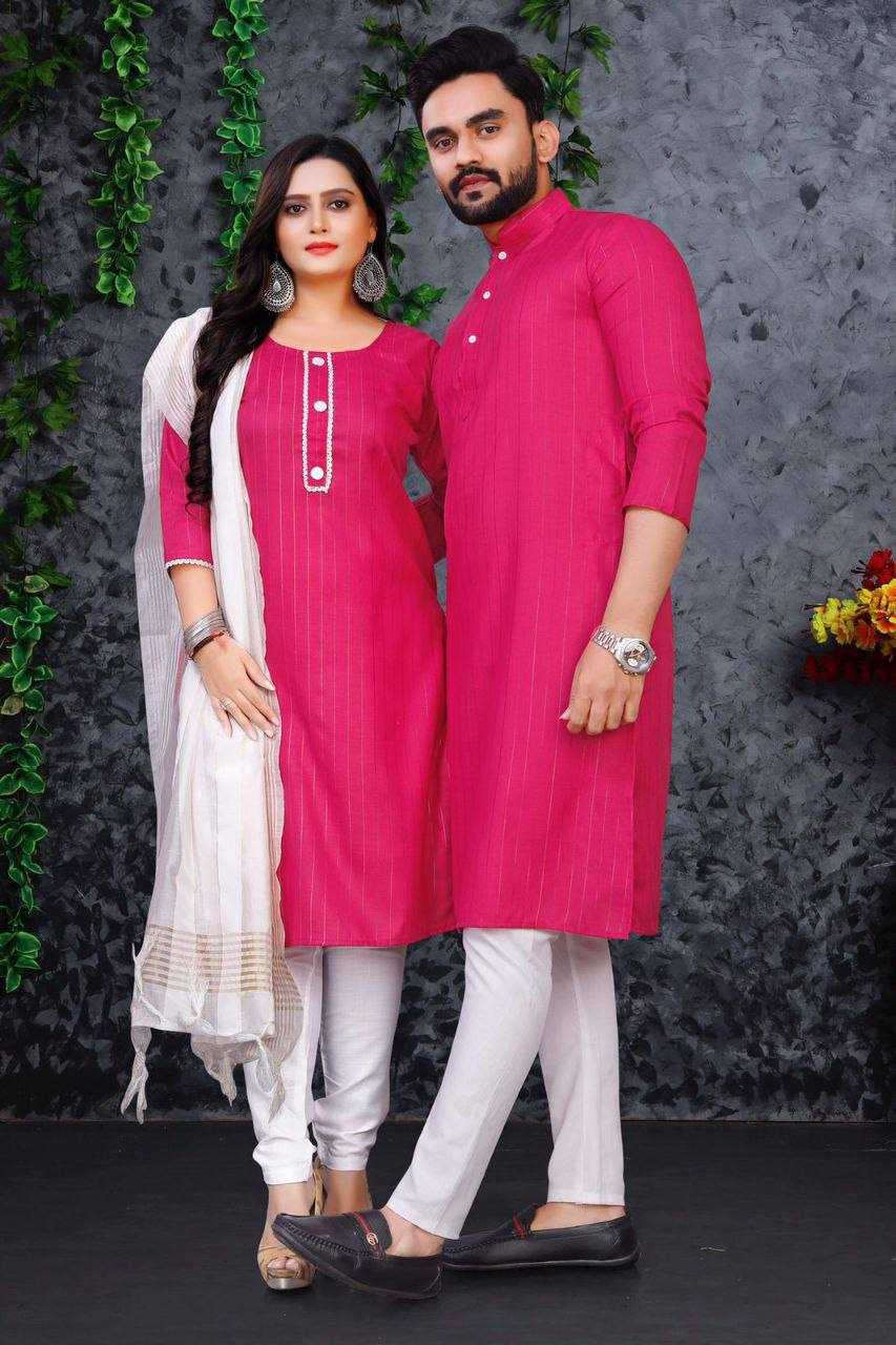 YNF COTTON RIN191 WTX08 COUPLE WEAR WHOLESALE COUPLE MATCHING ETHNIC OUTFITS MANUFACTURER - Deevit International