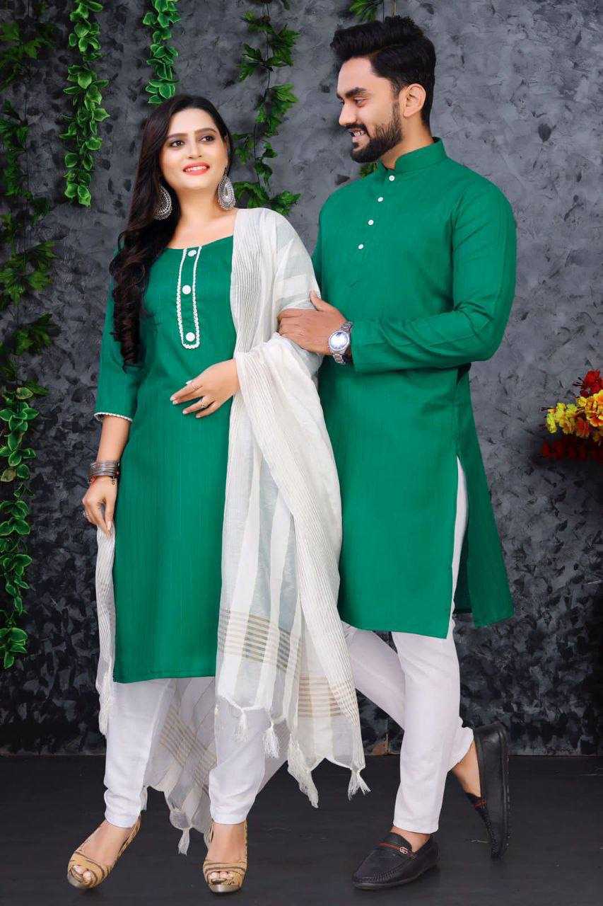 YNF COTTON RIN191 WTX08 COUPLE WEAR WHOLESALE COUPLE MATCHING ETHNIC OUTFITS MANUFACTURER - Deevit International