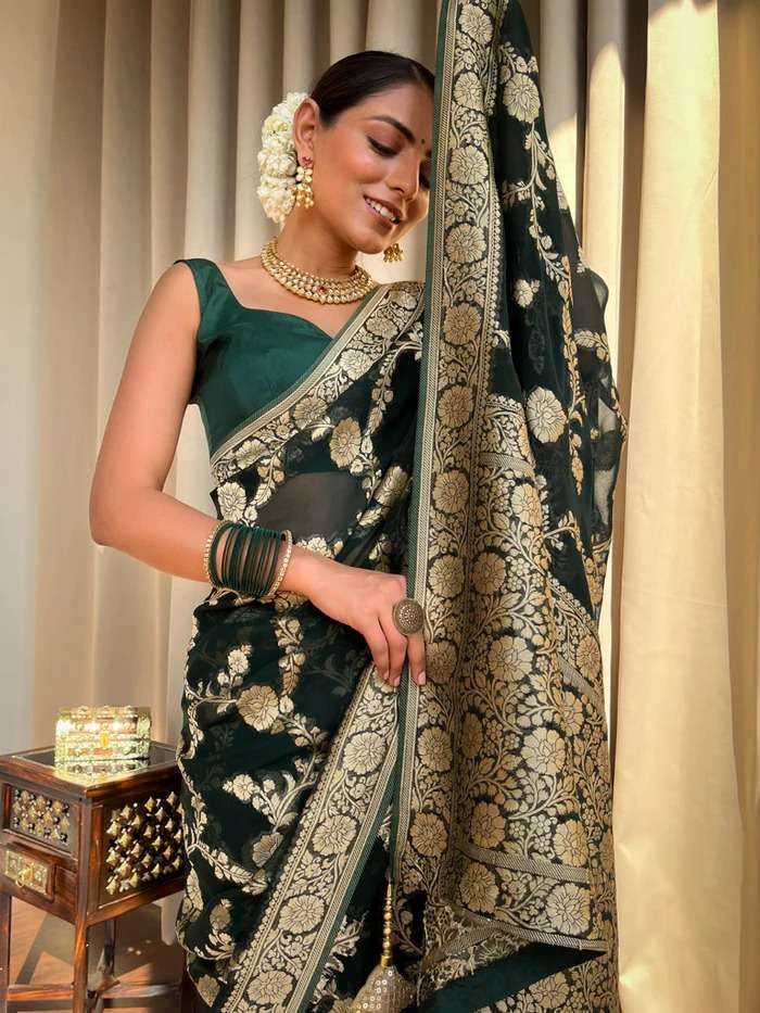 YNF BANARASI SOFT SILK RAS 4096 WHOLESALE SAREES MANUFACTURER