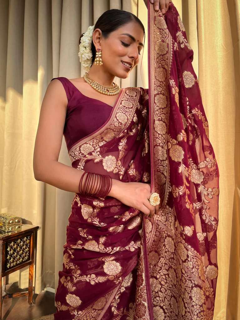 YNF BANARASI SOFT SILK RAS 4096 WHOLESALE SAREES MANUFACTURER