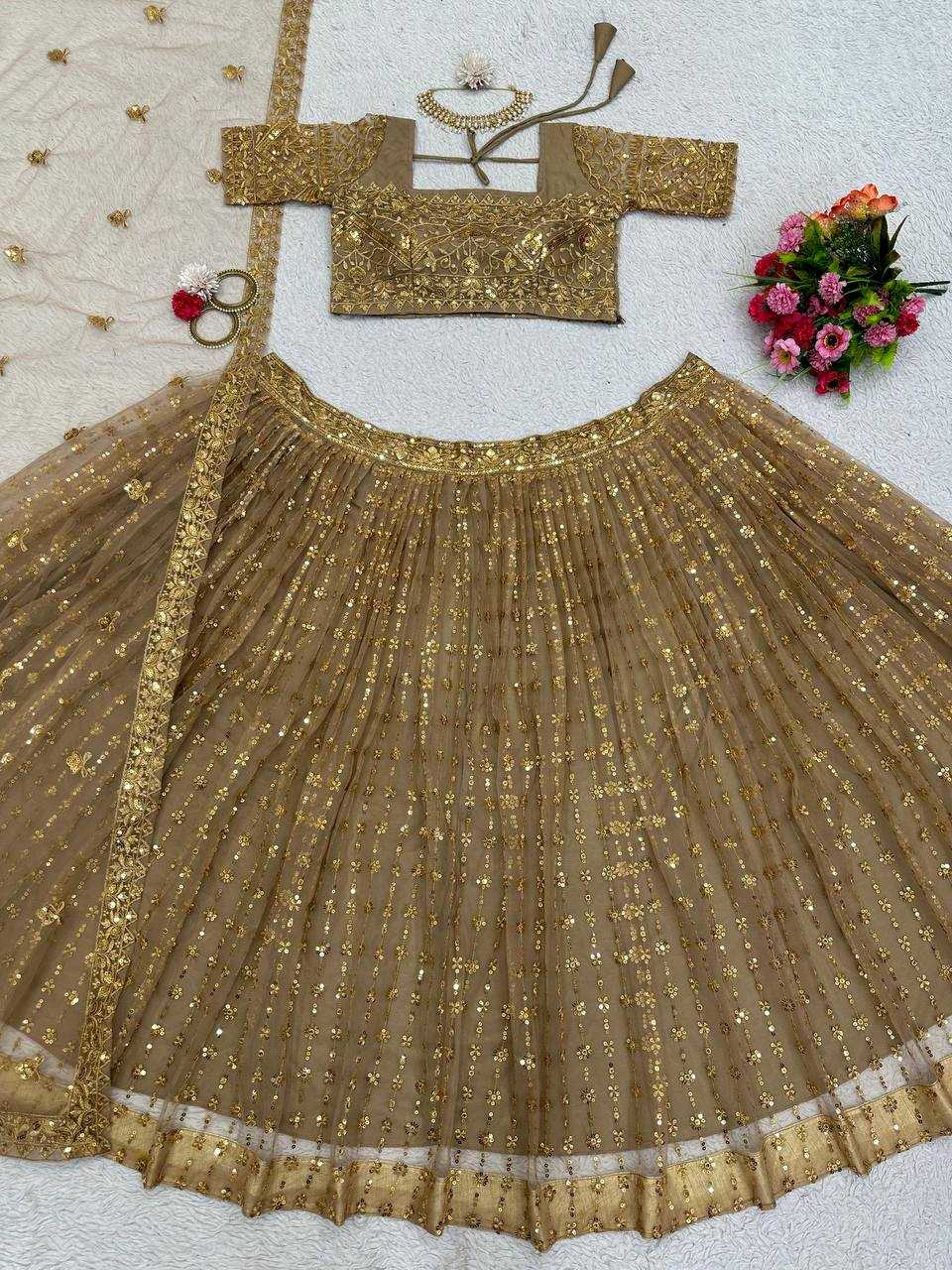 YNF BUTTERFLY NET RIN162 253 WHOLESALE LEHENGAS MANUFACTURER