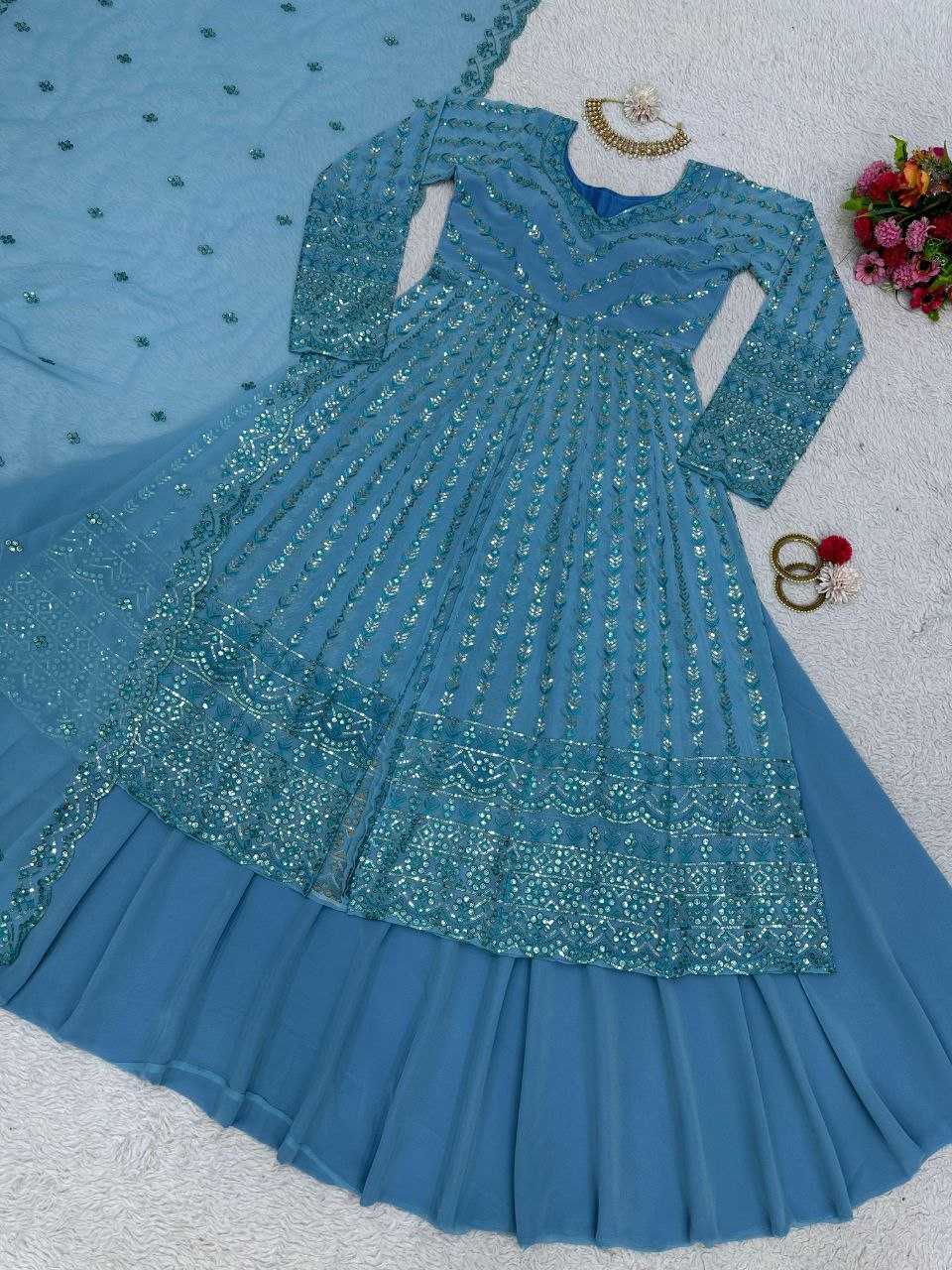 YNF GEORGETTE RTN169 6460 WHOLESALE LEHENAG MANUFACTURER 