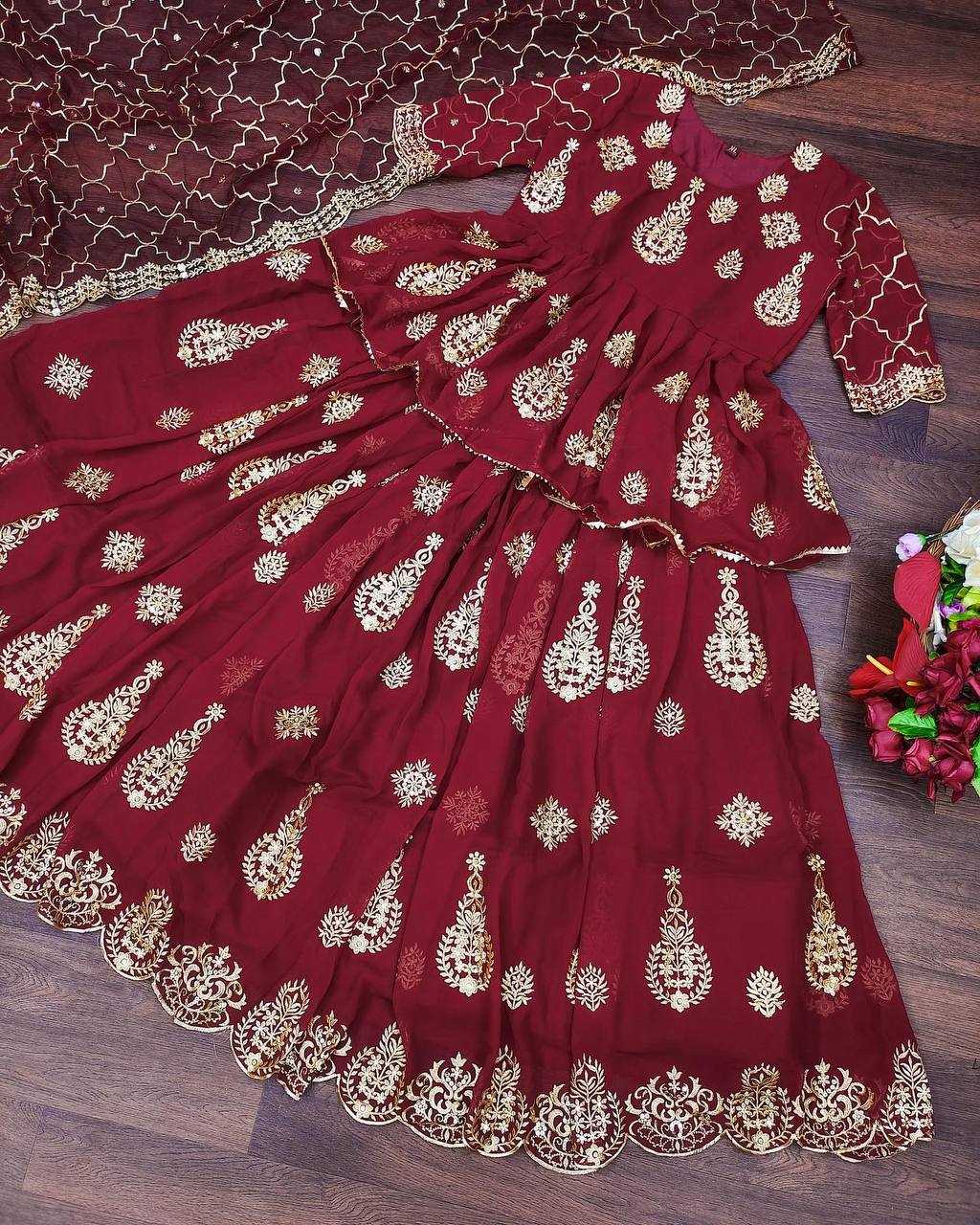 YNF GEORGETTE VDD 6306 WHOLESALE LEHENGAS MANUFACTURER 