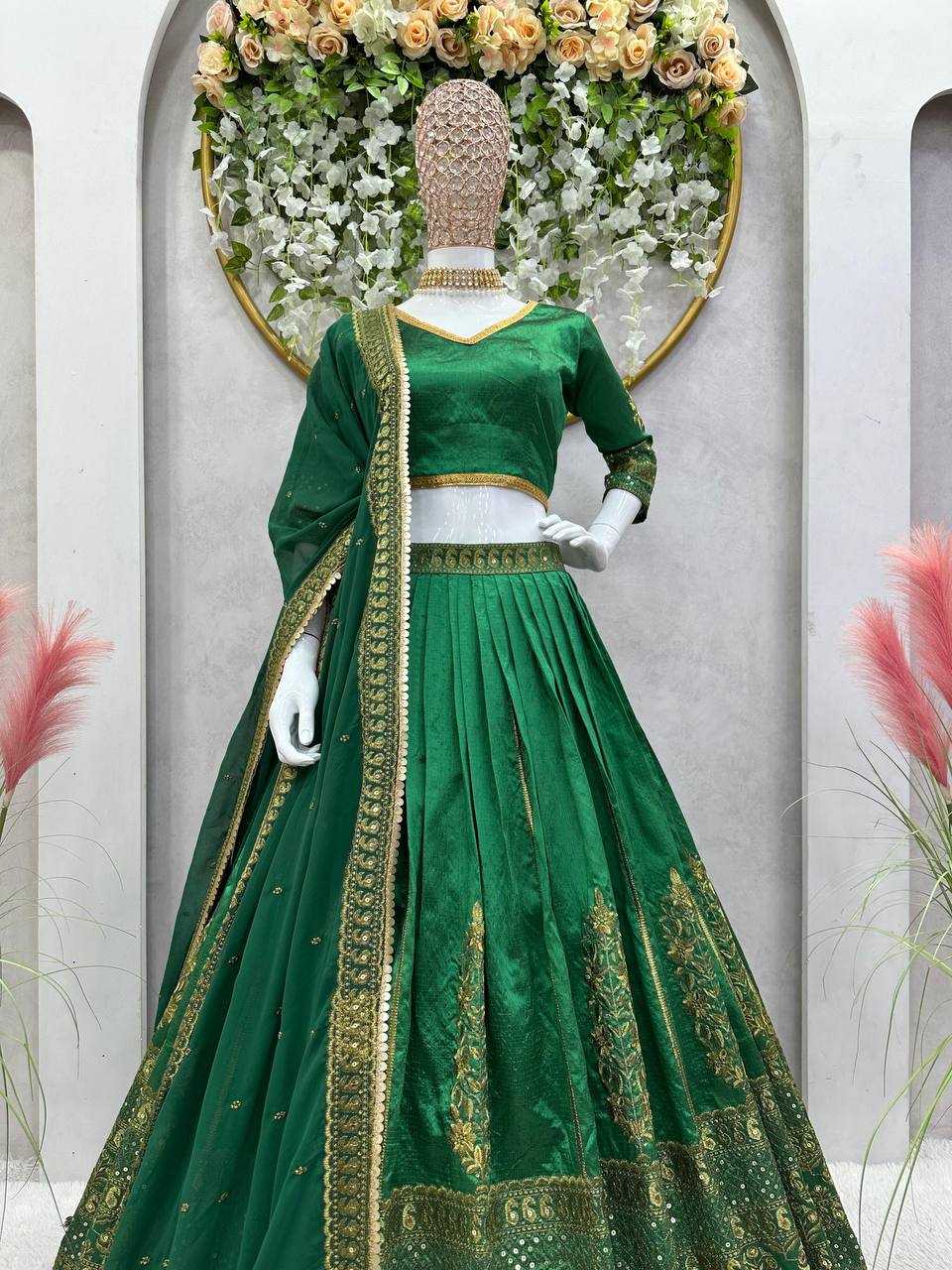 YNF MALBARI SILK RIN162 256 WHOLESALE LEHENGAS MANUFACTURER