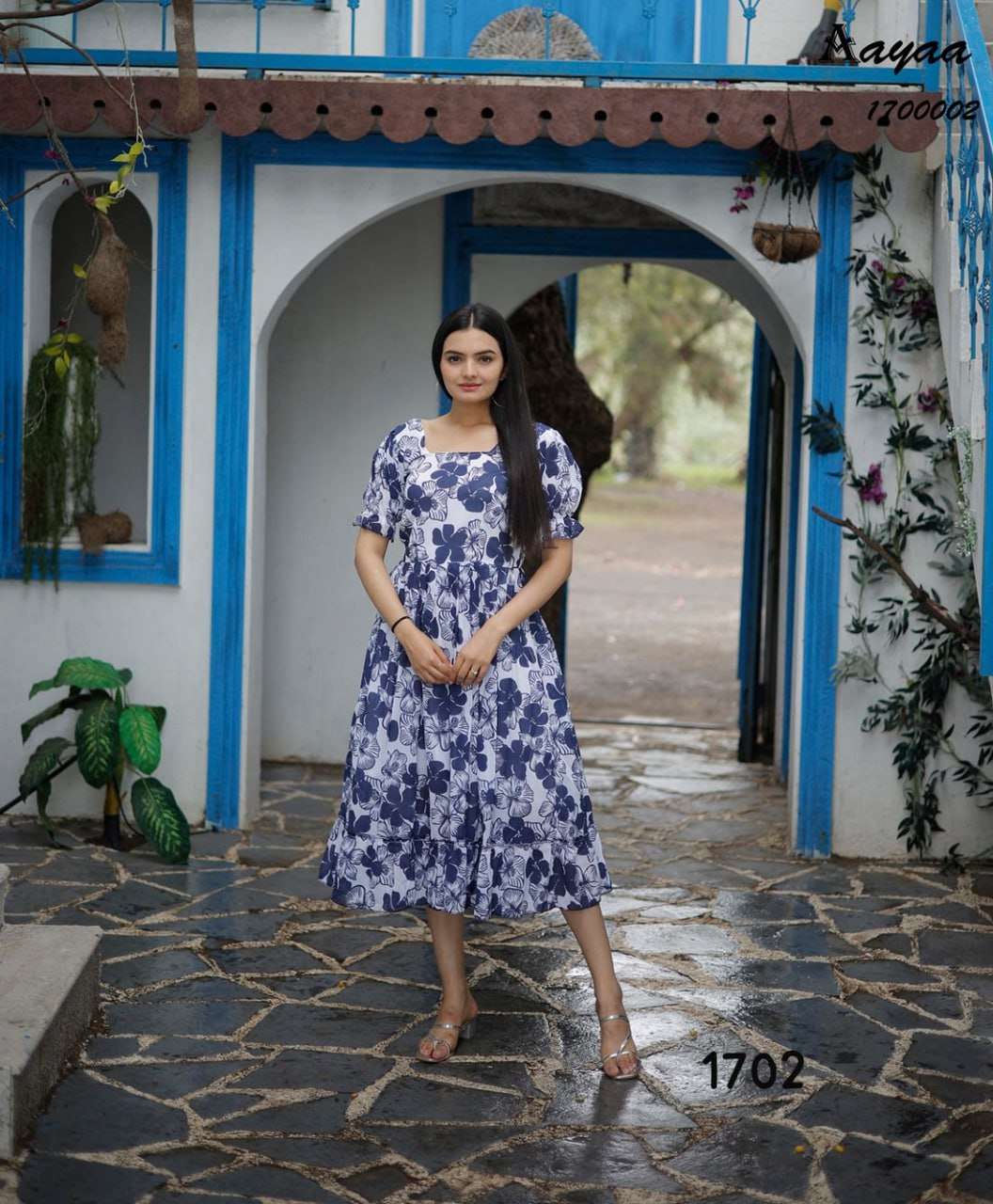 YNF FAUX GEORGETTE KSB 1703 KURTIS WHOLESALE FESTIVE PRINTED KURTIS MANUFACTURER 