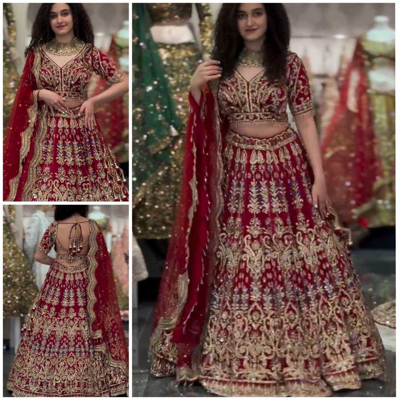 YNF FAUX GEORGETTE RIN108 1625 LEHENGAS  WHOLESALE DESIGNER BRIDAL WEDDING LEHENGA MANUFACTURER  