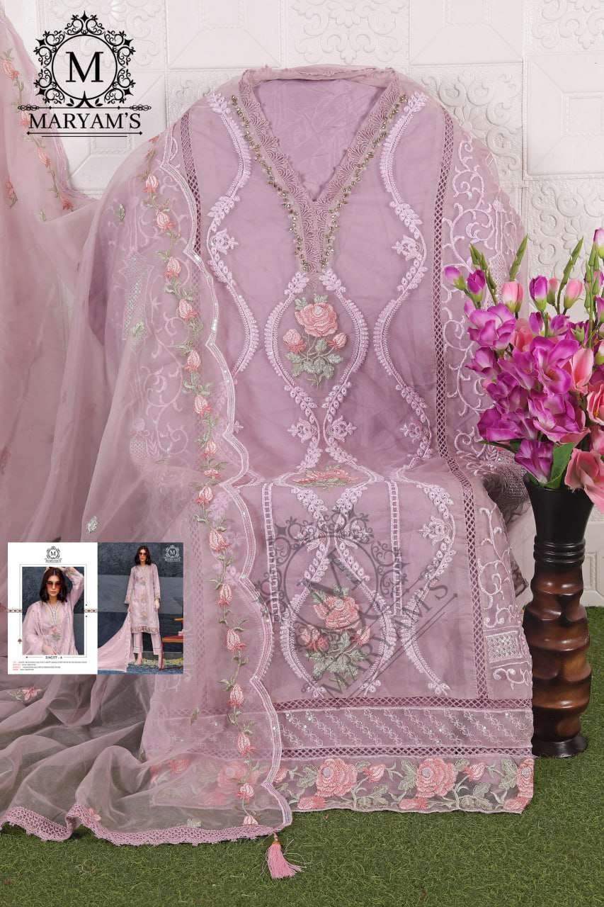 YNF ORGANZA KAL 177 SUITS & DRESSES WHOLESALE UNSTITCHED SUITS EMANUFACTURER