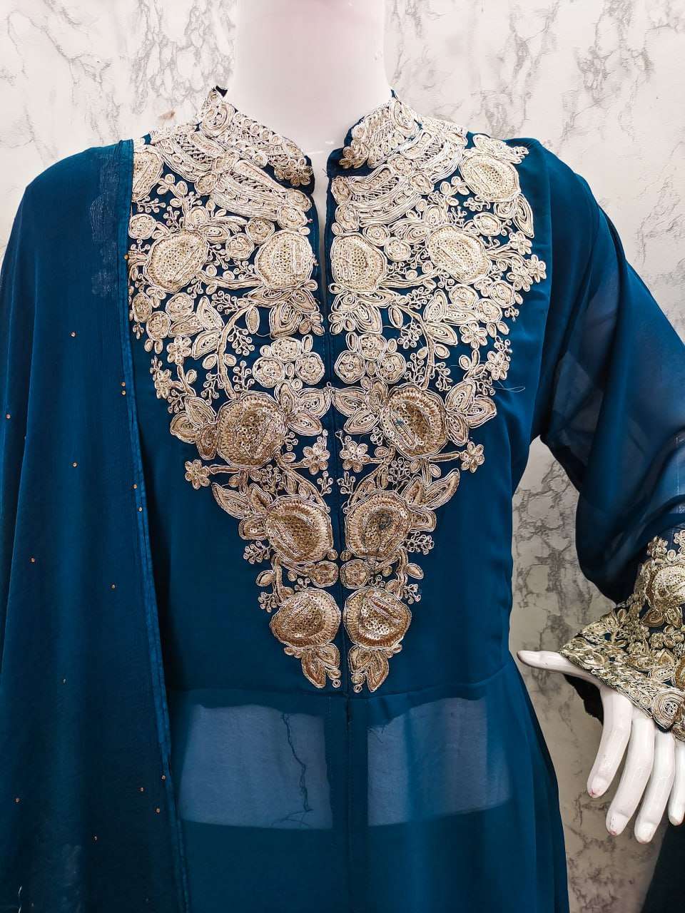 YNF BUTTERFLY NET KAL 5246 SUITS & DRESSESS WHOLESALE EMBROIDERY SEMI STITCHED LADIES SUITS MANUFACTURER