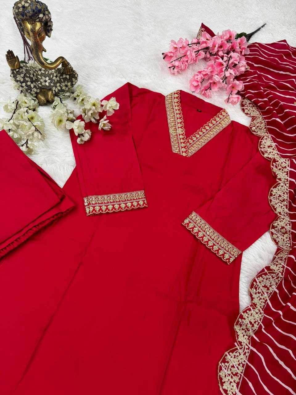 YNF CHANDERI SOFT JNC 251 SUITS & DRESSES WHOLESALE LADIES EMBROIDERY CHANDERI SUITS MANUFACTURER