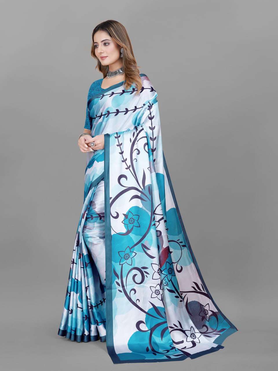 YNF CREPE SRRT JAPAN CRAPE7 SAREES WHOLESALE PRINTED LADIES CREPE SATIN SAREES MANUFACTURER