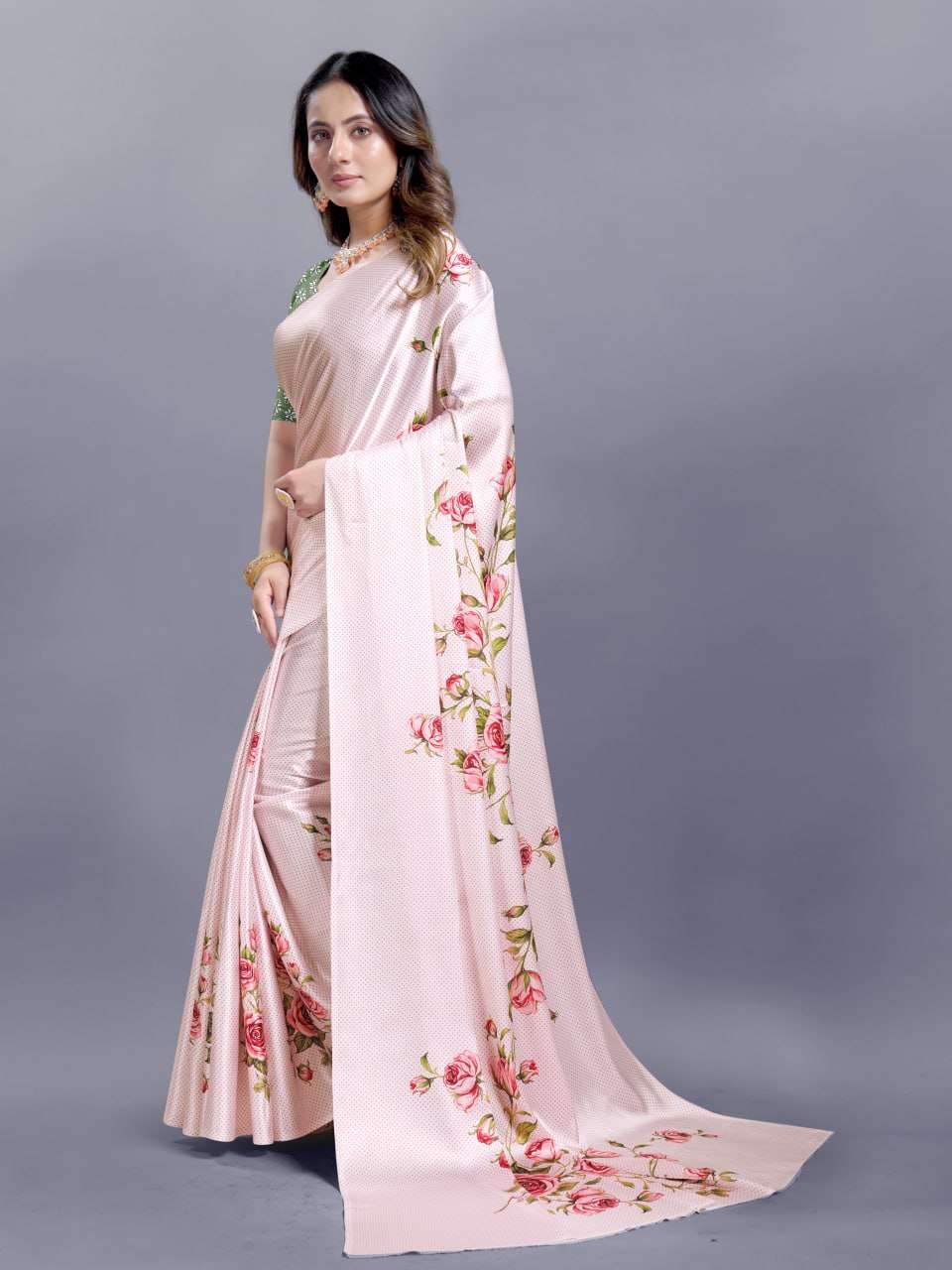 YNF CREPE SRRT JAPAN CRAPE9 SAREES WHOLESALE PRINTED LADIES CREPE SATIN SAREES MANUFACTURER