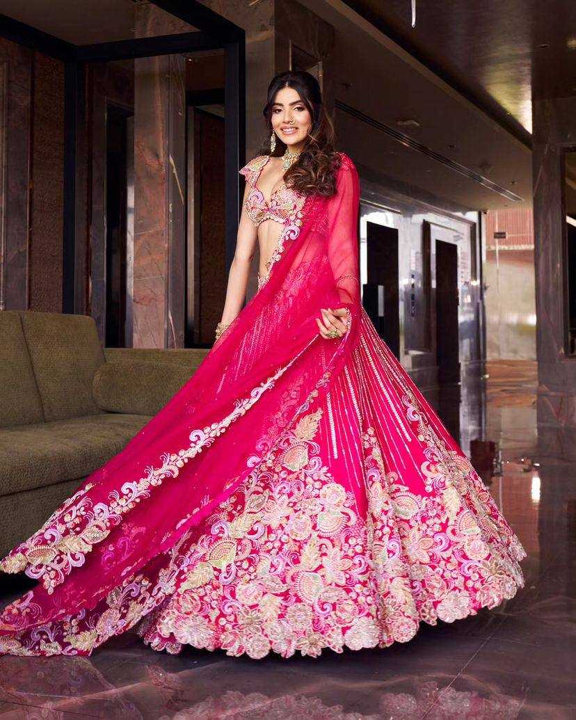 YNF FAUX GEORGETTE RIN108 1631-C LEHENGAS WHOLESALE DESIGNER CELEBRITY EMBROIDERED LEHENGAS MANUFACTURER