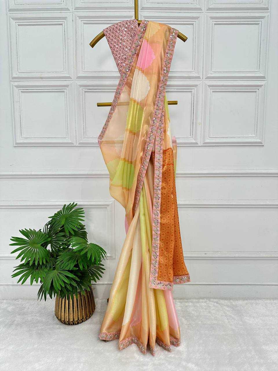 YNF JIMMY CHOO RST 467 SAREES WHOLESALE EMBROIDERED PARTY WEAR KIARA ADVANI SAREES MANUFACTURER