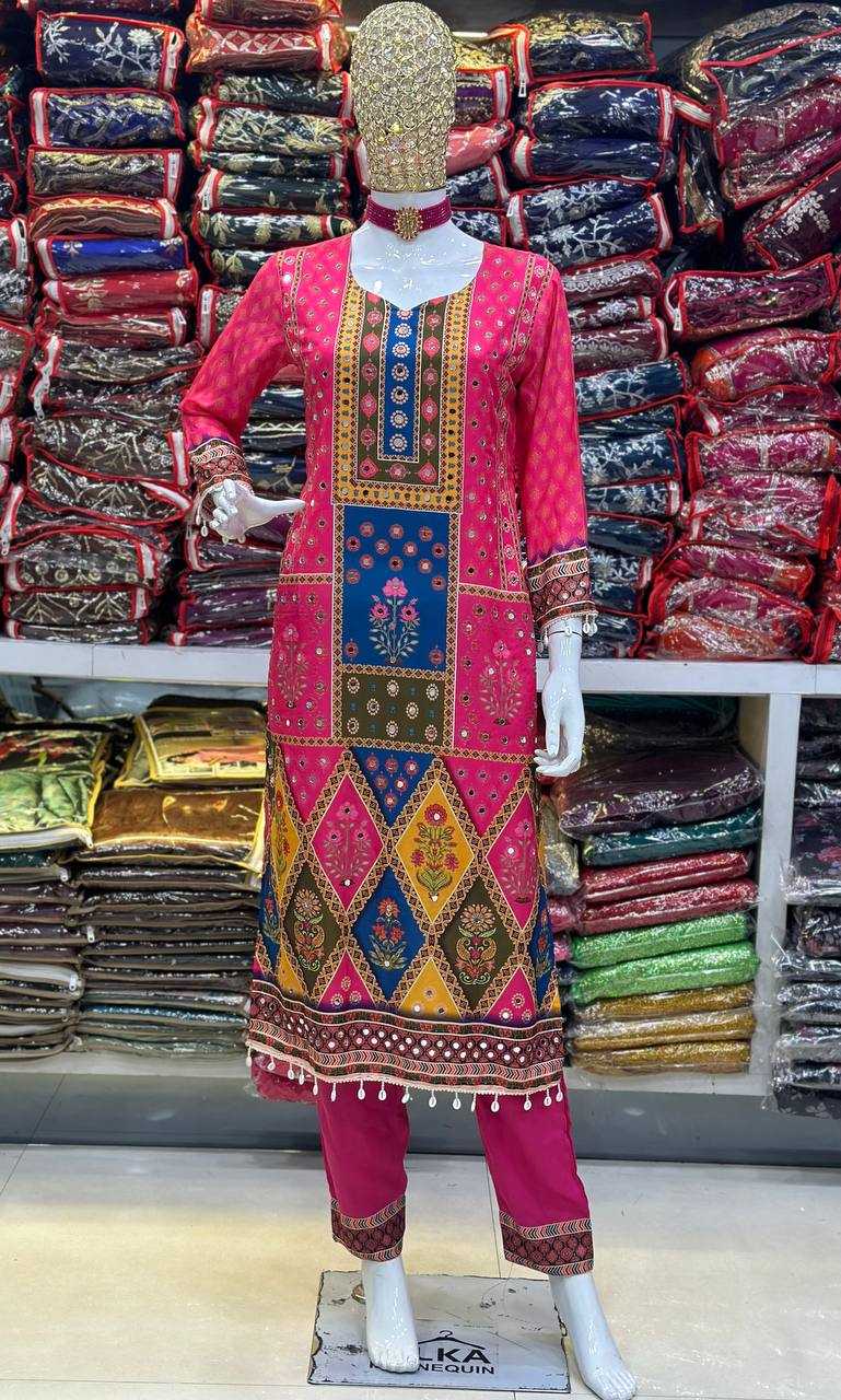 YNF MASLIN VDD 1351 SUITS & DRESSES WHOLESALE LADIES DRESSES PRINTED SUITS MANUFACTURER