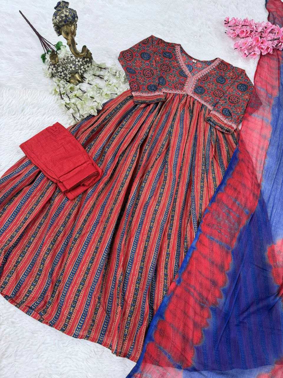 YNF PURE COTTON JNC 252 GOWNS WHOLESALE PRINTED ANARKALI GOWNS MANUFACTURER