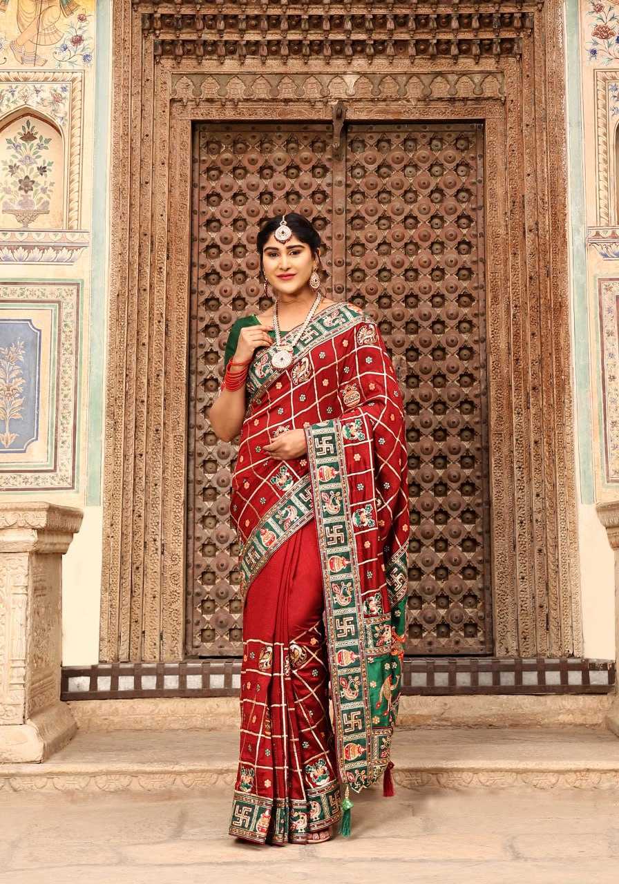 YNF SOFT SILK RSC PANETAR-132 SAREES WHOLESALE HEAVY SILK SOFT SILK PATOLA SAREES EMANUFACTURER