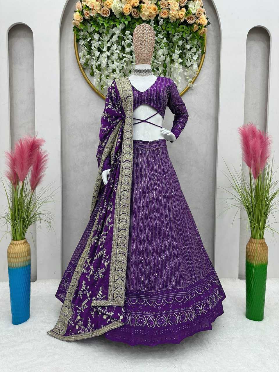 YNF GEORGETTE RIN169  6427 LEHENHGA WHOLESALE FANCY,WEDDING,DESIGNER LEHENGA MANUFACTURER