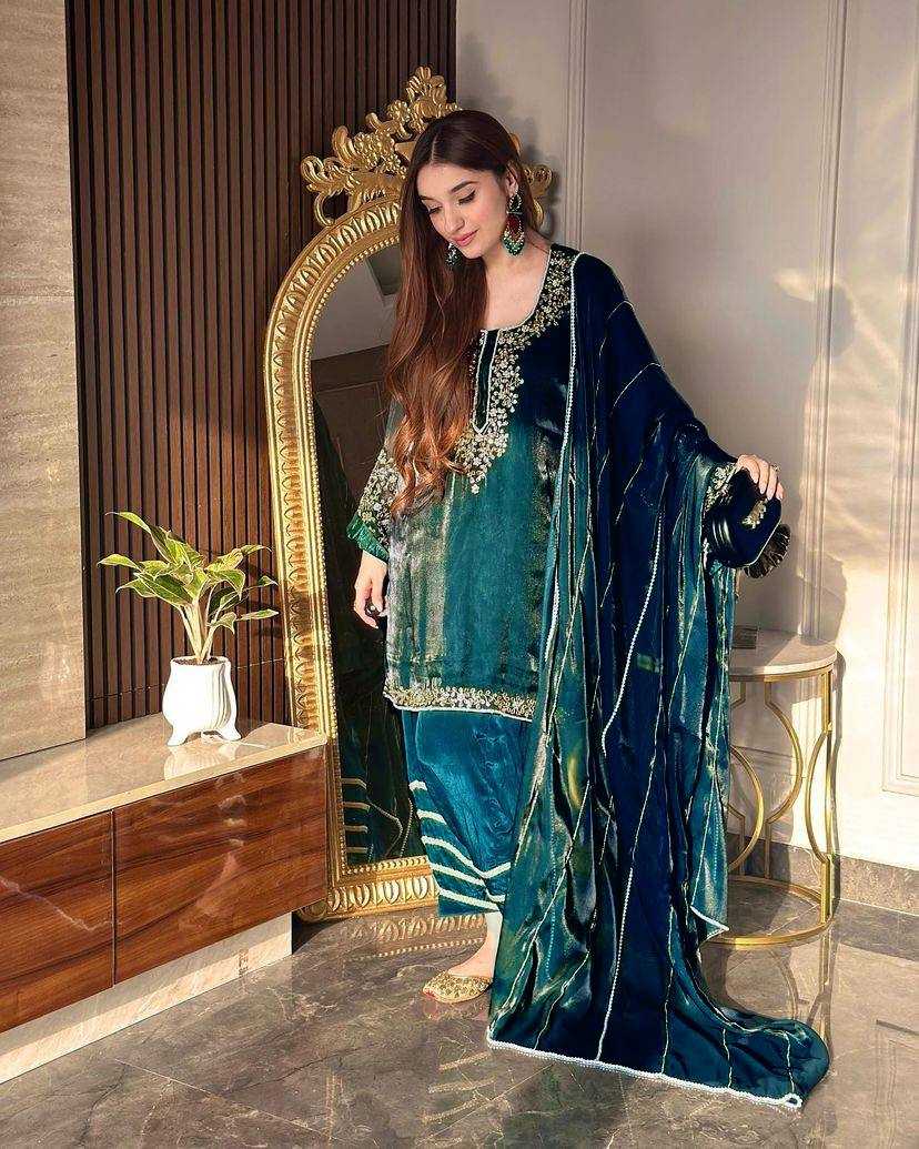 YNF JIMMY CHOO KESH149 1263 SUITS & DRESSES WHOLESALE PAKISTANI KASHMIRI PALAZZO LADIES SILK SUITS MANUFACTURER