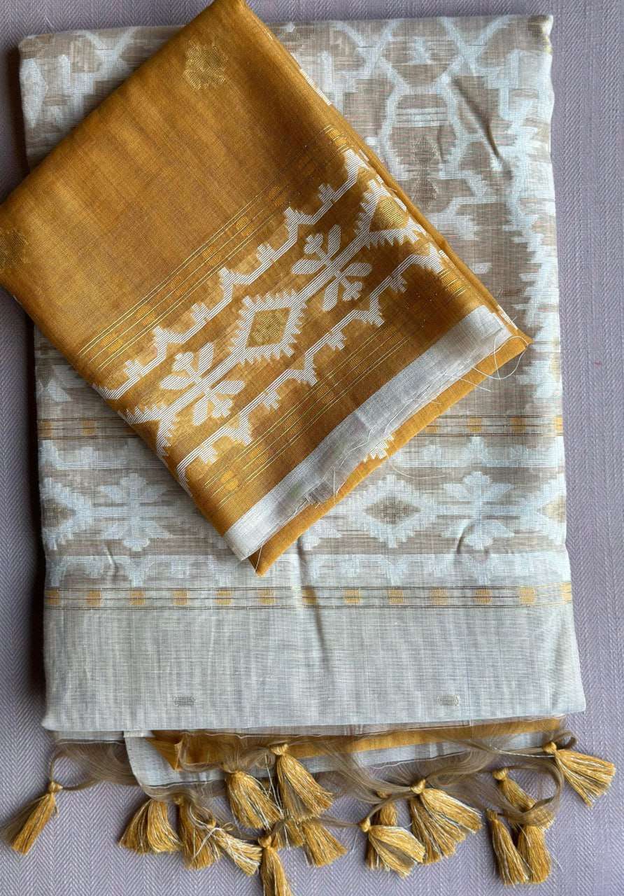 YNF KHADI COTTON RIN163 RAE15 SILK SAREES WHOLESALE JAMDANI TRADITIONAL SAREES MANUFACTURER