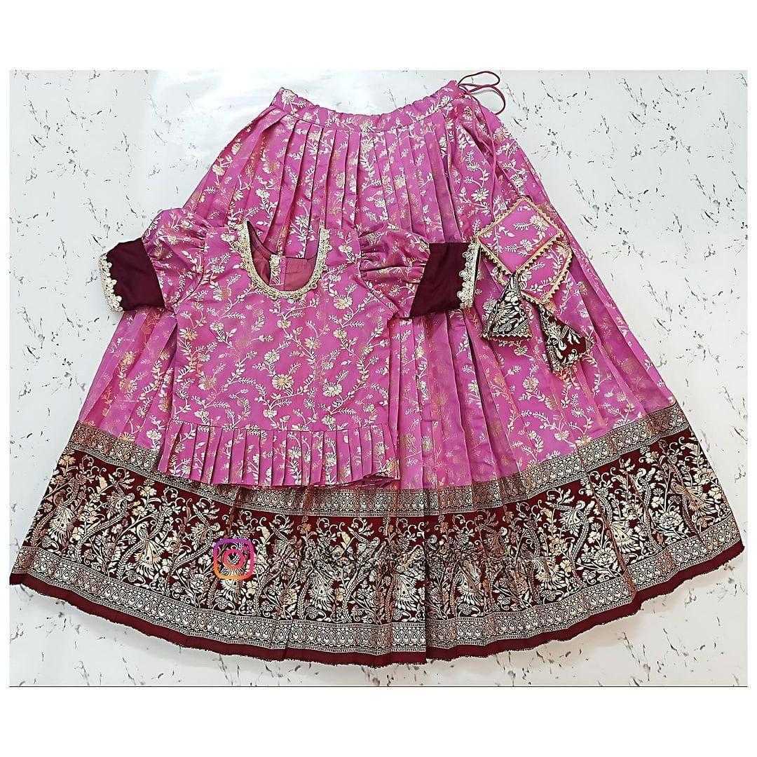 YNF LICHI SILK RIN192 7937 KIDS WEAR WHOLESALE KIDS LEHENGAS MANUFACTURER 