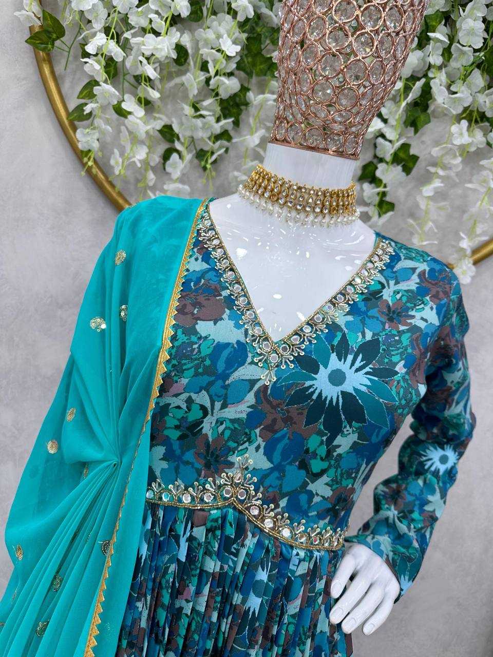 YNF MASLIN SILK RIN169 5649 SUIT WHOLESALE LADIES,ALIA CUT,PRITED SUIT MANUFACTURER