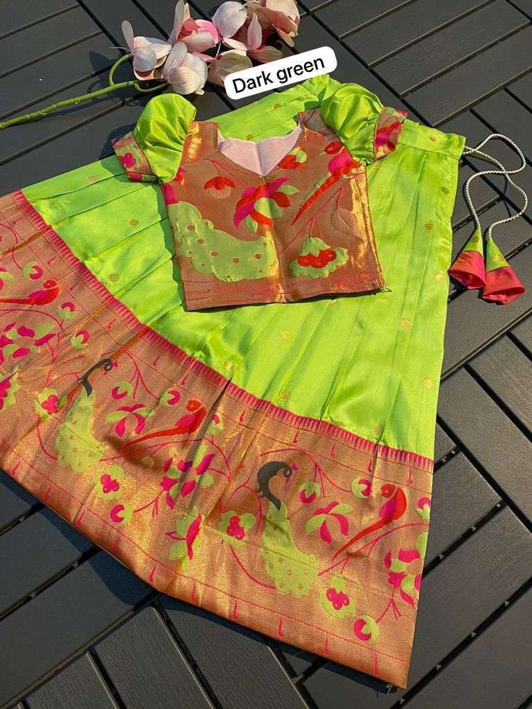 YNF PAITHANI SILK RIN192 7903 KIDS WEAR WHOLESALE KIDS LEHENGAS MANUFACTURER 