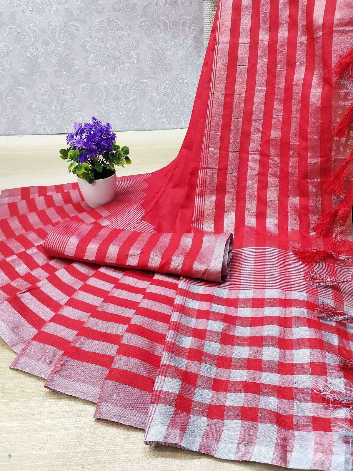 YNF SILK COTTON RIN113 4037 SAREES WHOLESALE COTTON LINEN INDIAN SAREES MANUFACTURER