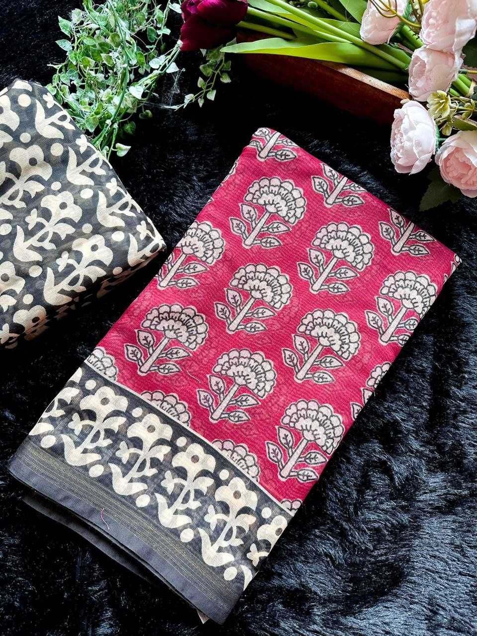 YNF BATIK KESH201 batik pooja SAREES WHOLESALE PRINTED COTTON LINEN LADIES BATIK SAREES MANUFACTURER