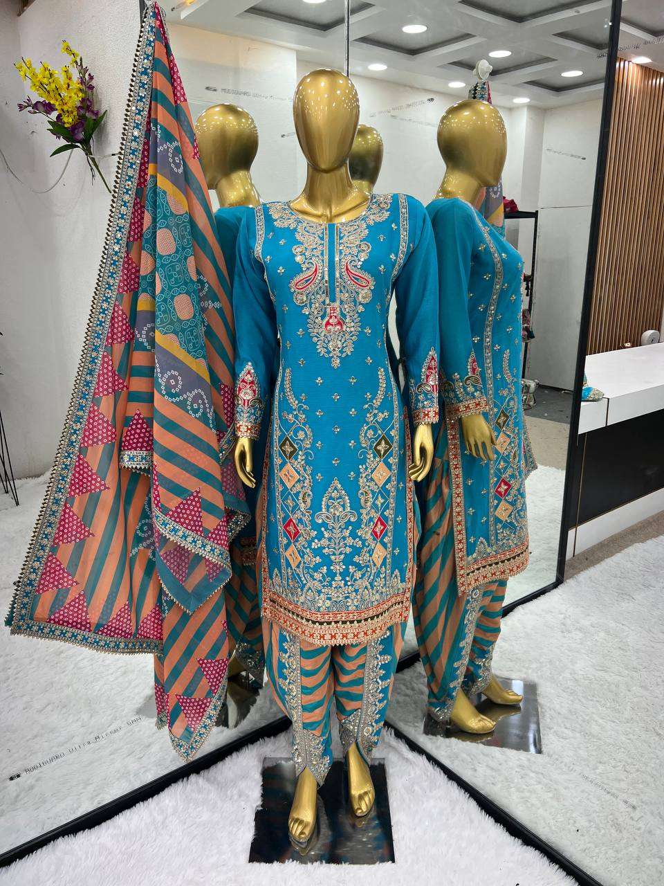 YNF CHINON KESH121 1619 SUITS & DRESSES WHOLESALE EMBROIDERY PATIALA LADIES SALWAR DHOTI SALWAR PUNJABI SUITS MANUFACTURER