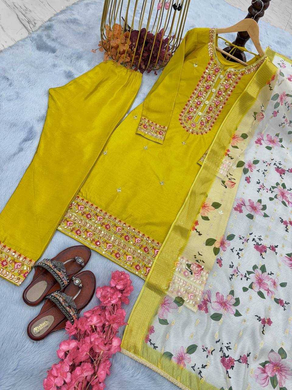 YNF CHINON SILK KESH141 164 SUITS & DRESSES WHOLESALE EMBROIDERY LADIES SILK PARTY WEAR WEDDING DIWALI COLLECTIONS SUITS MANUFACTURER