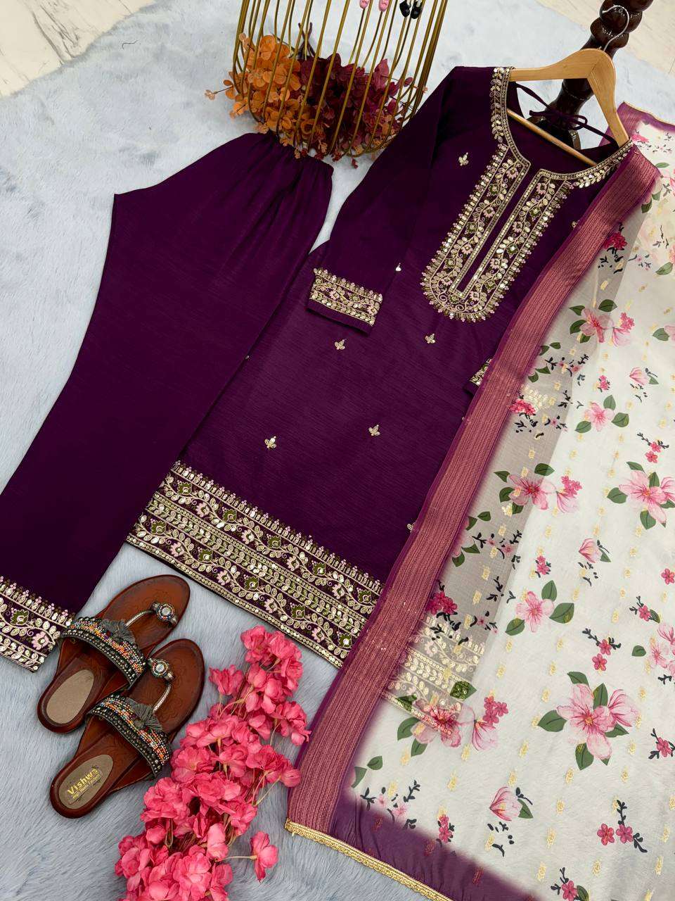 YNF CHINON SILK KESH141 164 SUITS & DRESSES WHOLESALE EMBROIDERY LADIES SILK PARTY WEAR WEDDING DIWALI COLLECTIONS SUITS MANUFACTURER