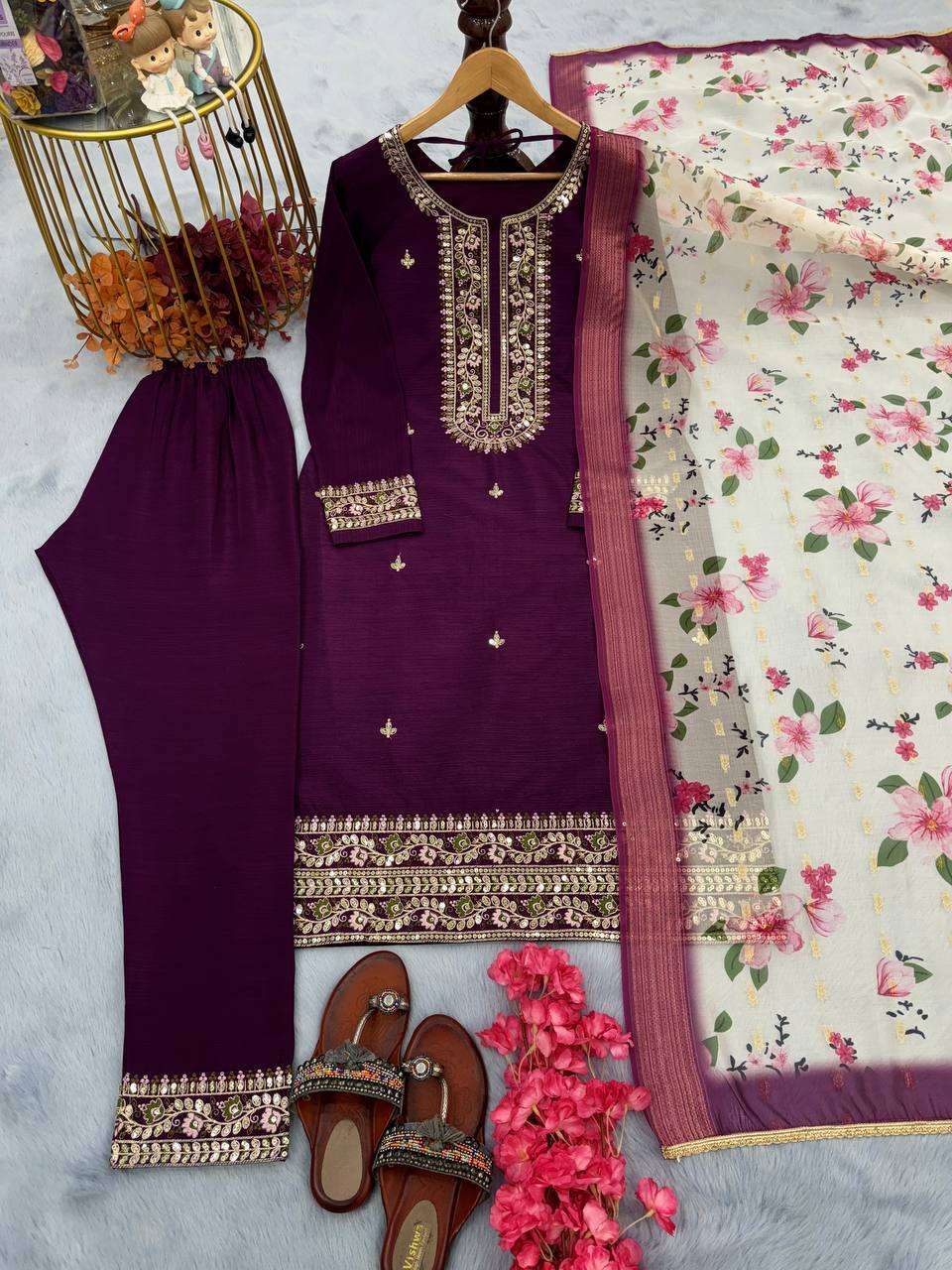 YNF CHINON SILK KESH141 164 SUITS & DRESSES WHOLESALE EMBROIDERY LADIES SILK PARTY WEAR WEDDING DIWALI COLLECTIONS SUITS MANUFACTURER