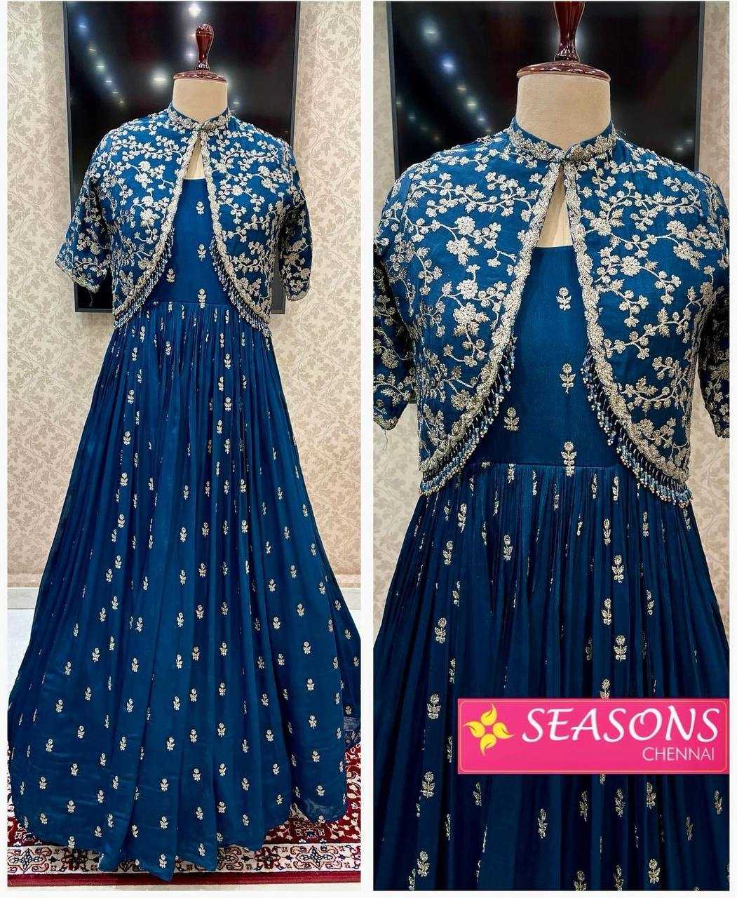 YNF CHINON SILK KESH156 1109 GOWNS WHOLESALE FANCY EMBROIDERY PARTY LONG WEDDING DIWALI COLLECTIONS GOWNS MANUFACTURER