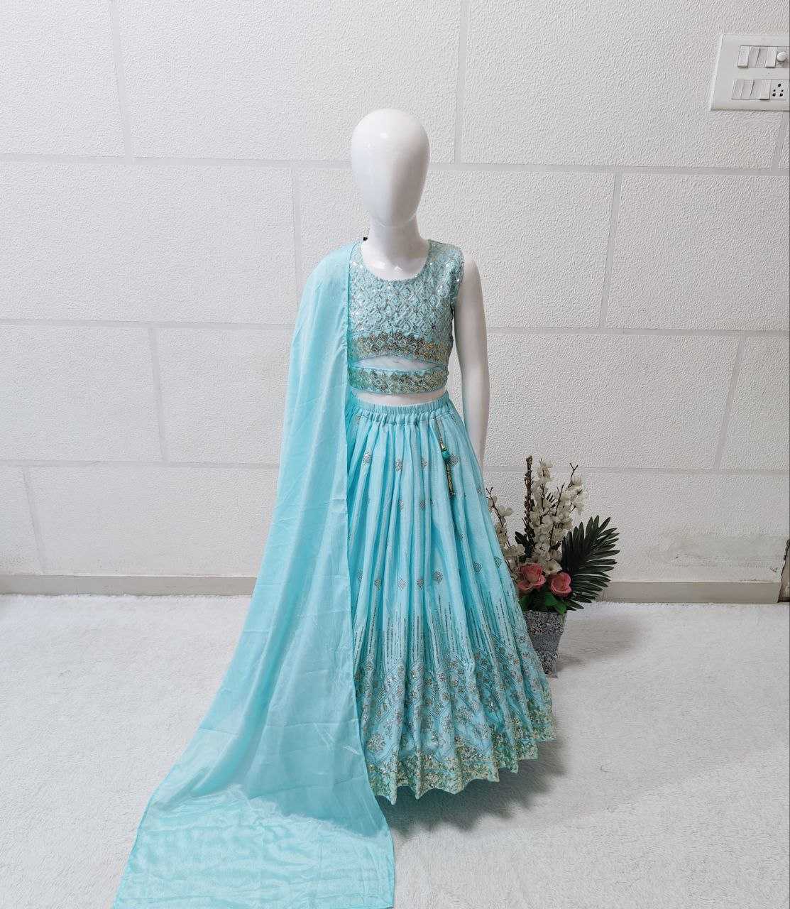 YNF CHINON SILK KESH168 MNT33 KIDS WEAR WHOLESALE KIDS LEHENGA KIDS TRADITIONAL OUTFITS KIDS LEHENGA CHOLI KIDS FESTIVE WEAR KIDS WEDDING OUTFITS MANUFACTURER